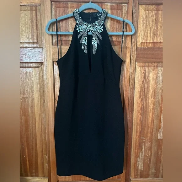 Lulus Alluring Evening Black Beaded Bodycon Dress - Picture 5 of 7